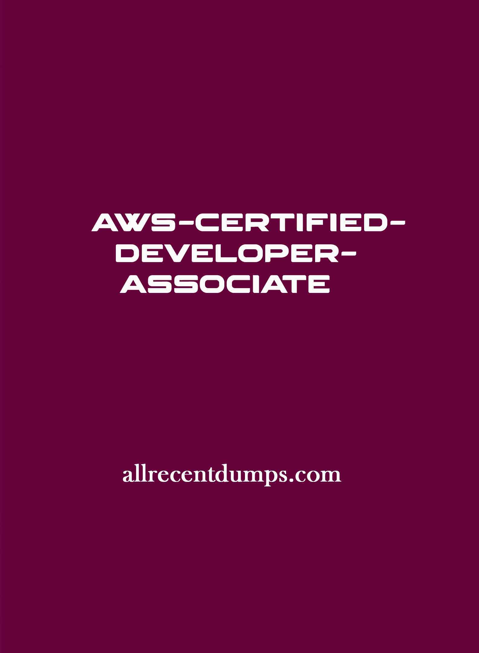 AWS Certified Developer Associate Dumps